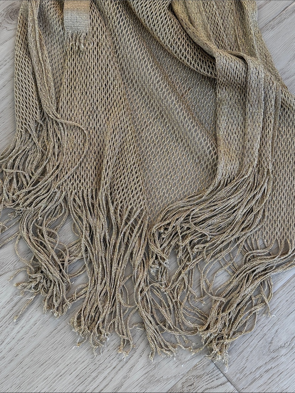 Luli Fama Gold Mesh Fringe Swim Coverup - Picture 6 of 6